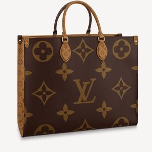100% Authentic Louis Vuitton Onthego GM Tote Canvas Bag